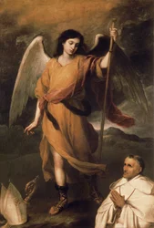 Erzengel Raphael mit Bischof Domonte